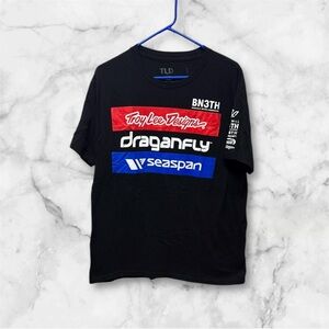 TLD Troy Lee designs fastest racers Black Graphic T-Shirt GMG size large